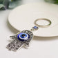 Metal Hand Shape with Evil's Eye Key Chain Bulk wholesale  Crystals USA