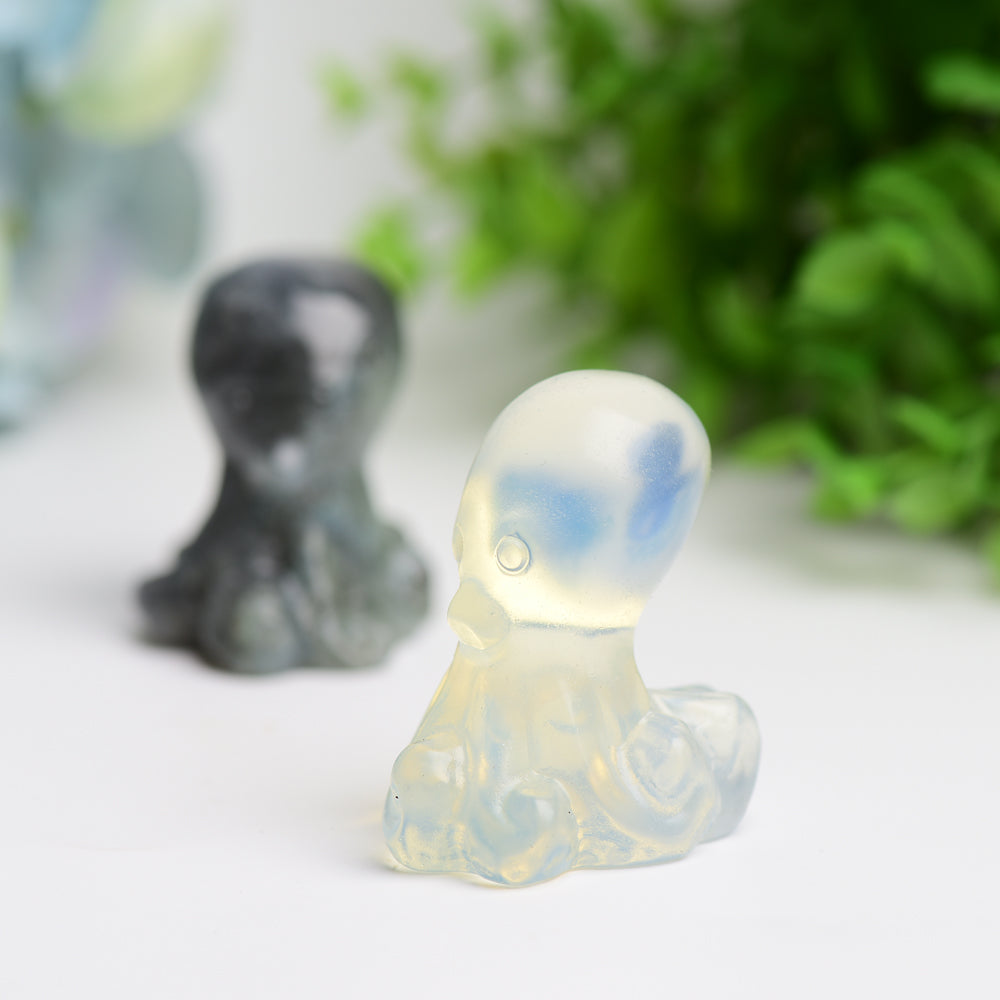 2.0" Labradorite Opalite Octopus Crystal Carving Bulk Wholesale Wholesale Crystals USA