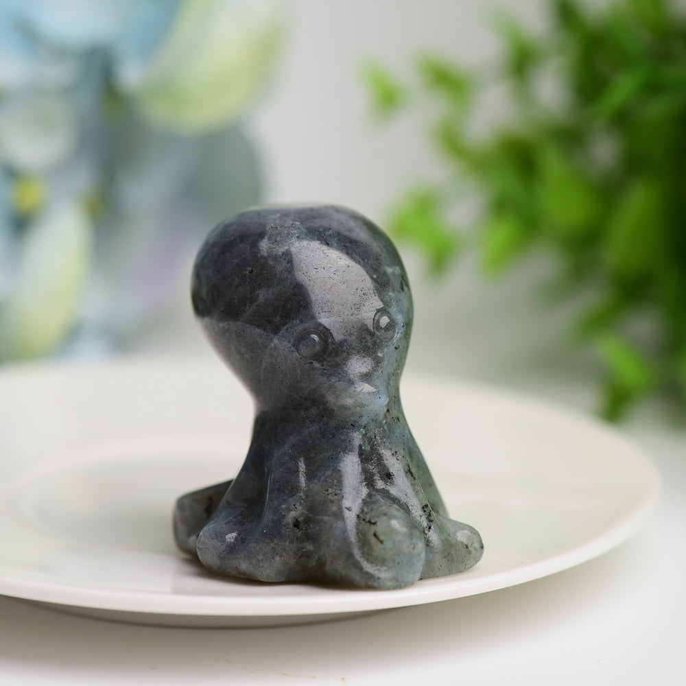 2.0" Labradorite Opalite Octopus Crystal Carving Bulk Wholesale Wholesale Crystals USA