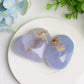 2.0"-2.5" Blue Chalcedony Heart & Palm Stone Bulk Wholesale Wholesale Crystals USA