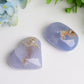 2.0"-2.5" Blue Chalcedony Heart & Palm Stone Bulk Wholesale Wholesale Crystals USA