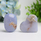 2.0"-2.5" Blue Chalcedony Heart & Palm Stone Bulk Wholesale Wholesale Crystals USA
