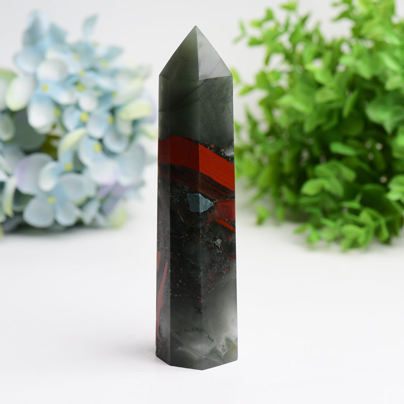 6.0"-8.0" Africa Blood Stone Crystal Tower Bulk Wholesale Wholesale Crystals USA