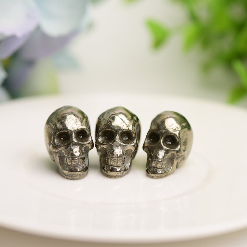 0.8" Mini Pyrite Skull Bulk Wholesale Wholesale Crystals USA