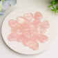 0.8" Mini Rose Quartz Heart Crystal Carving Bulk Wholesale Wholesale Crystals USA
