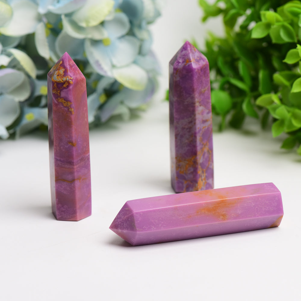 3.0"-4.0" Phosphosiderite Crystal Point Bulk Wholesale  Crystals USA