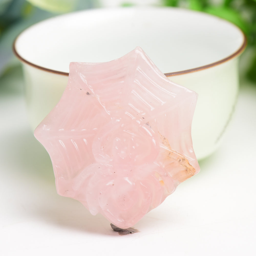 1.7" Mixed Crystal Spider Web Crystal Carving Bulk Wholesale  Crystals USA