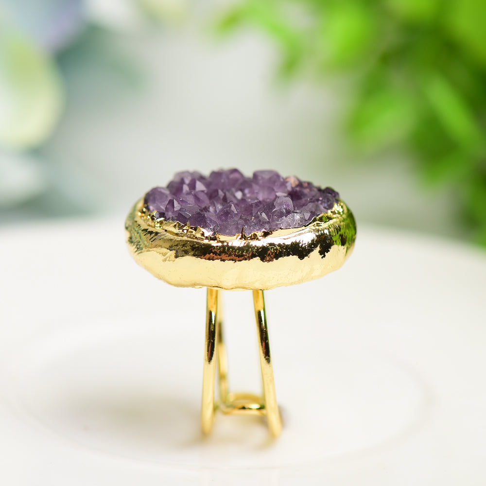 Amethyst Cluster Metal Ring Bulk Wholesale Wholesale Crystals USA