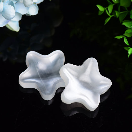 2.3" Star Shape Selenite Bowl Bulk Wholesale Wholesale Crystals USA