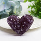 1.2"-2.5" Amethyst Cluster Heart Shape Crystal Carving Bulk Wholesale Wholesale Crystals USA
