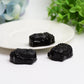 1.3" Black Obsidian Buddha Head Crystal Carving Bulk Wholesale  Crystals USA