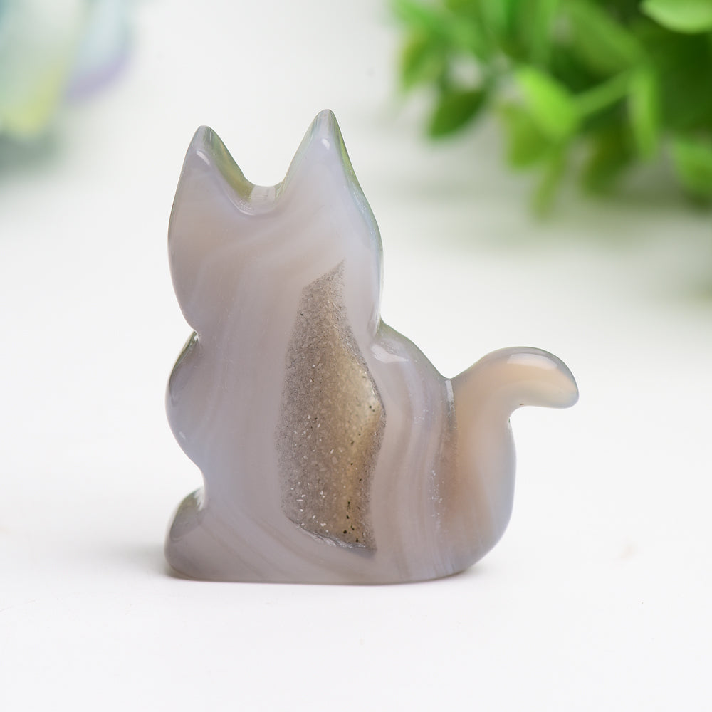 2.0" Agate Cat Crystal Carving Bulk Wholesale  Crystals USA