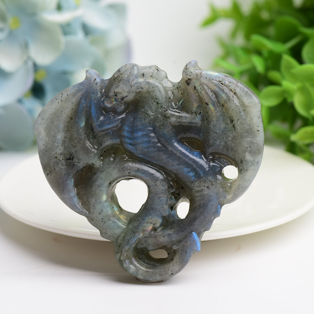 3.0" Lavradorite Dragon Crystal Carving Bulk Wholesale  Crystals USA