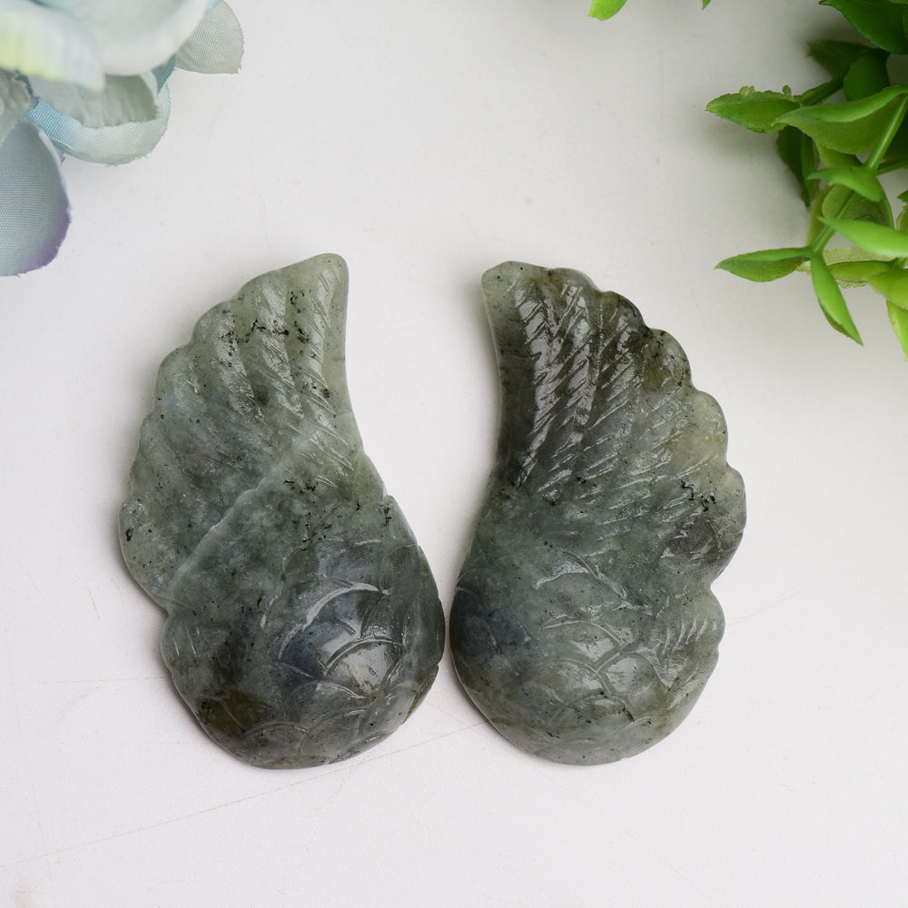 2.4" Mixed Crystal Wings Carving Bulk Wholesale  Crystals USA