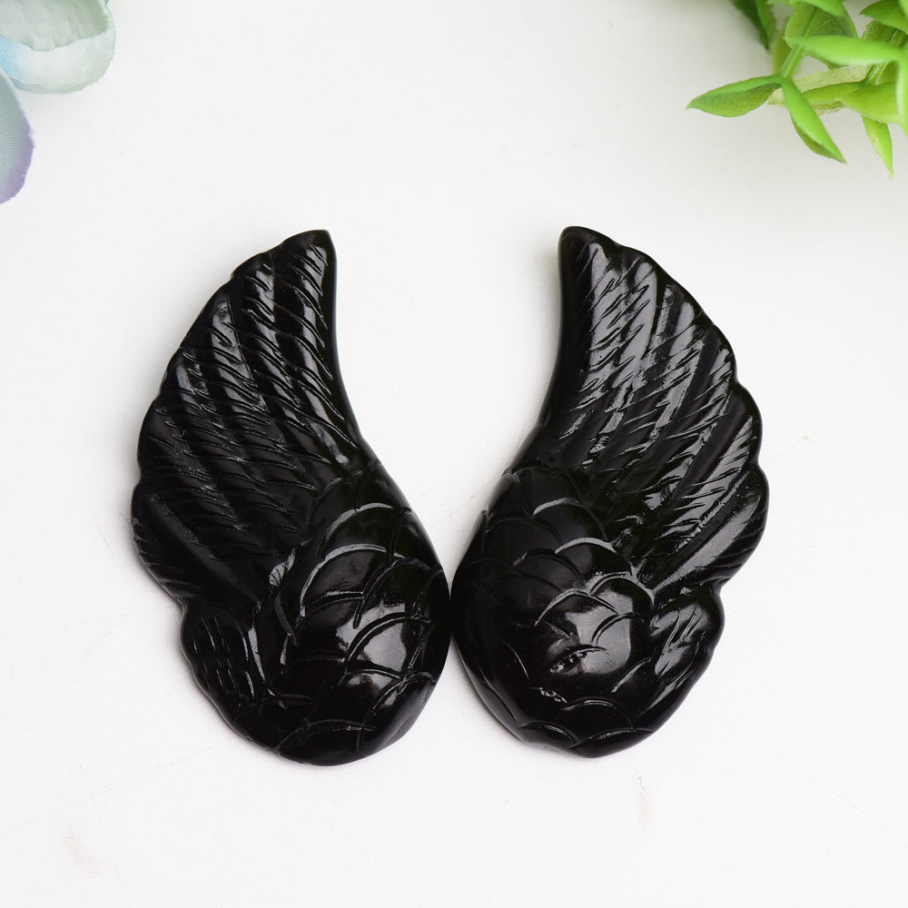 2.4" Mixed Crystal Wings Carving Bulk Wholesale  Crystals USA