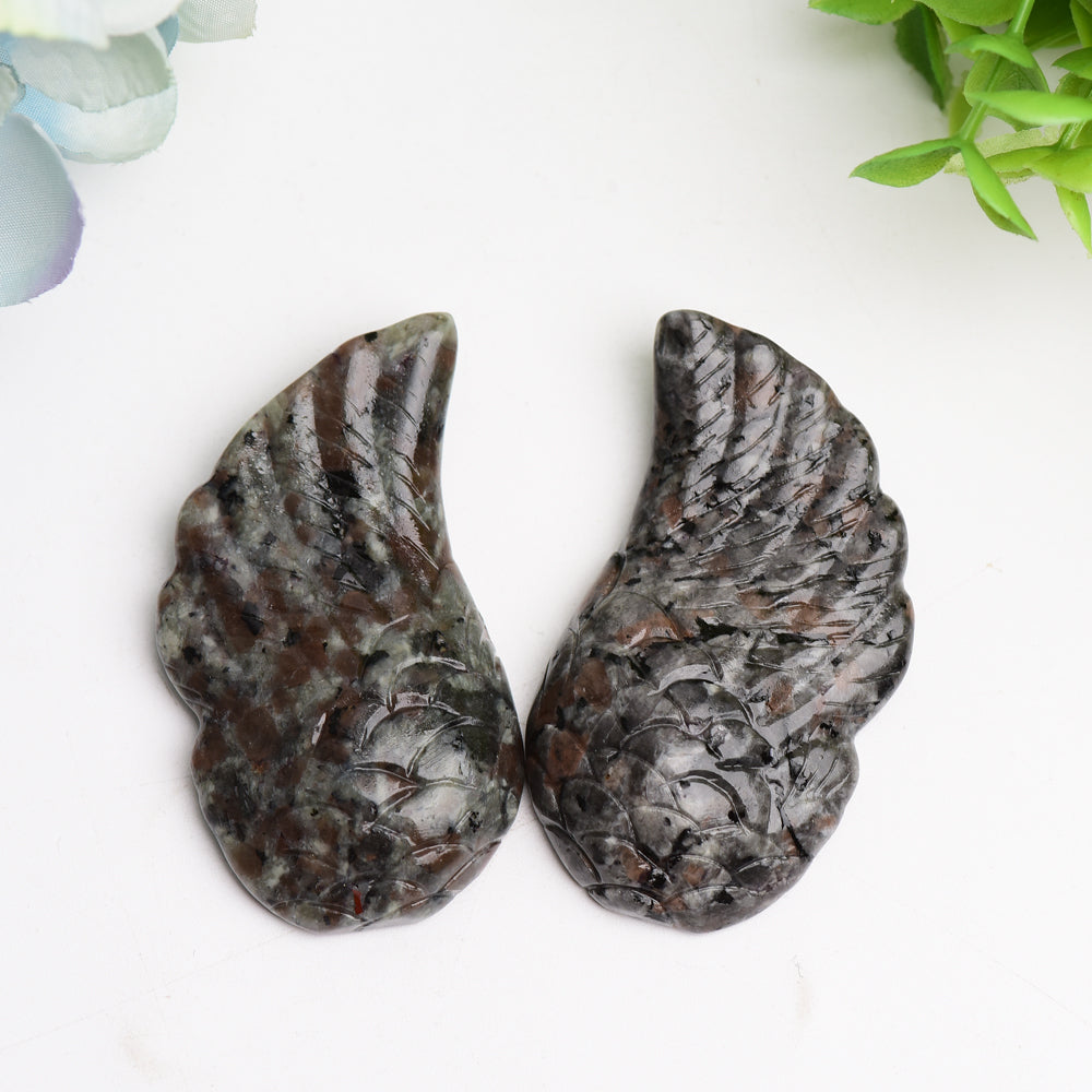 2.4" Mixed Crystal Wings Carving Bulk Wholesale  Crystals USA