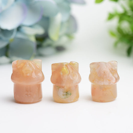 1.1" Flower Agate Mini House Crytsal Carving Bulk Wholesale Wholesale Crystals USA