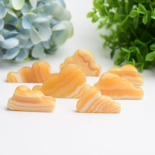 1.4"-2.5" Orange Calcite Cloud Crystal Carving Bulk Wholesale Wholesale Crystals USA