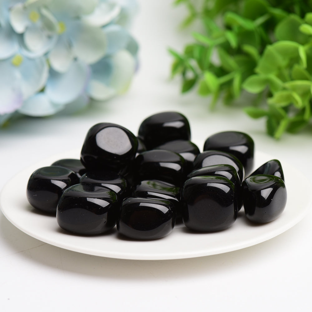 Black Obsidian Crystal Tumbles Bulk Whoelsale  Crystals USA