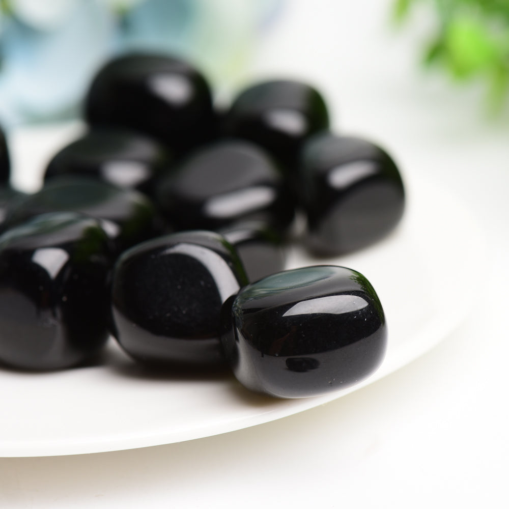 Black Obsidian Crystal Tumbles Bulk Whoelsale  Crystals USA