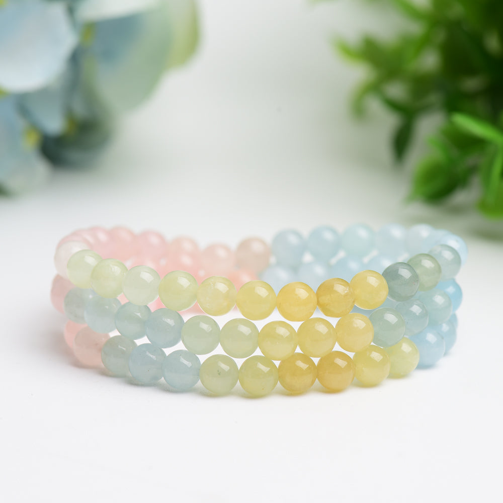 6.5mm Morganite Bracelet Bulk Wholesale Wholesale Crystals USA
