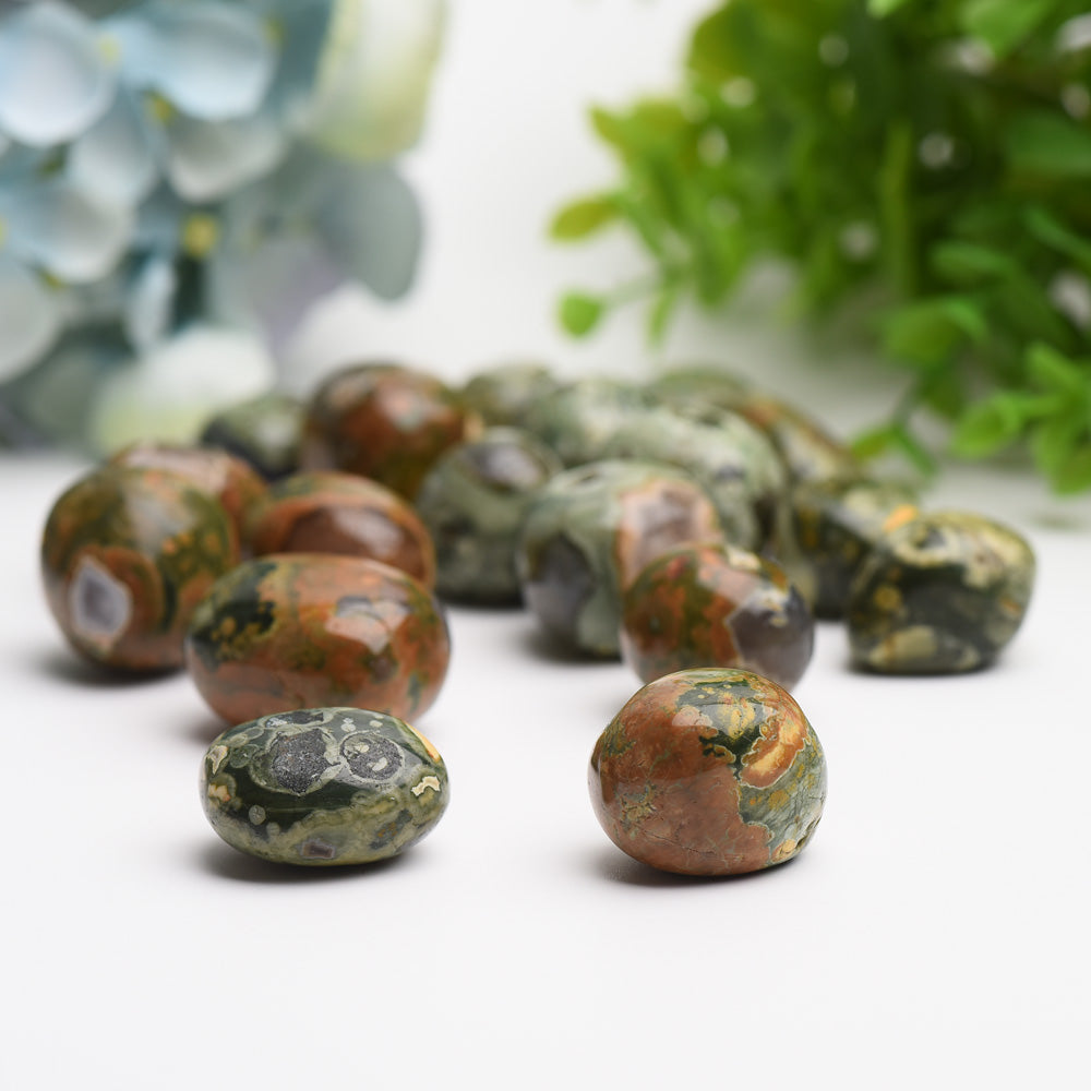 Rainforest Jasper Crystal Tumbles Bag Bulk Wholesale Wholesale Crystals USA