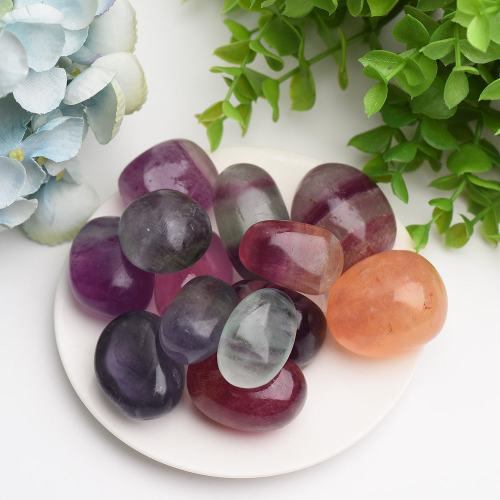 Rainbow Fluorite Crystal Tumbles Bag Bulk Wholesale Wholesale Crystals USA