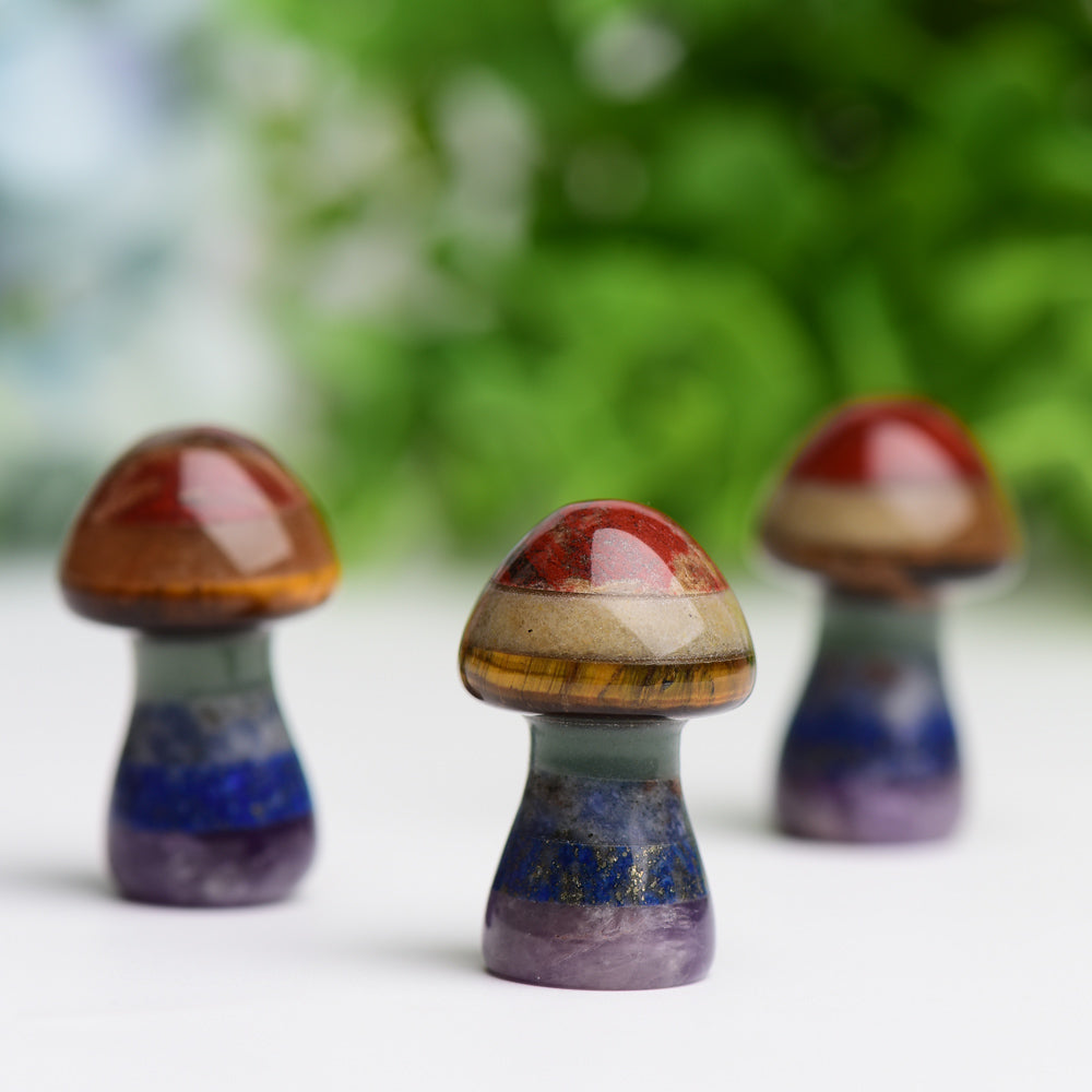 1.3" Chakra Mushroom Crystal Carving Wholesale Crystals USA