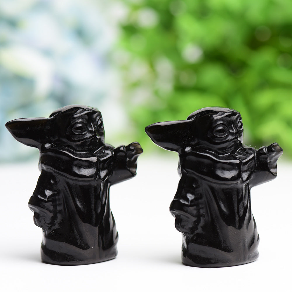 2.3" Black Obsidian Master Crystal Carving Wholesale Crystals USA