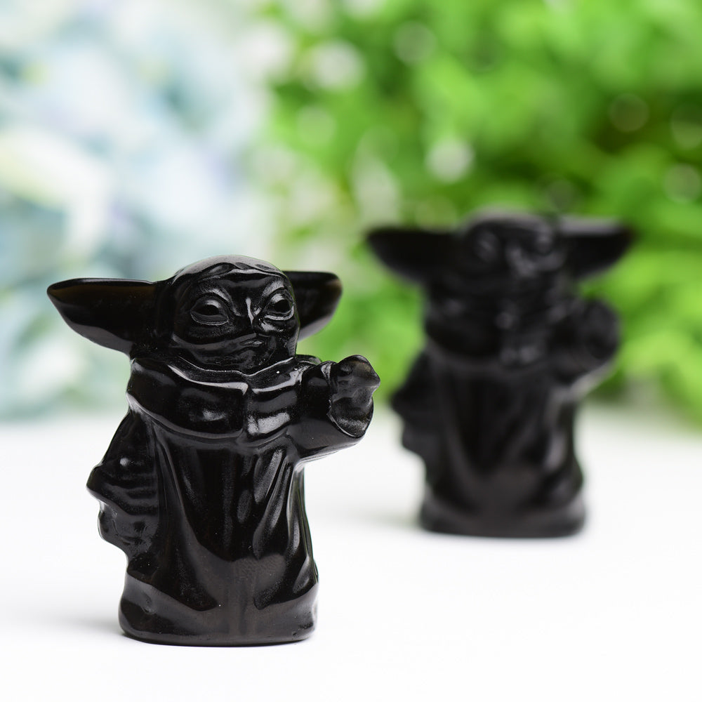 2.3" Black Obsidian Master Crystal Carving Wholesale Crystals USA