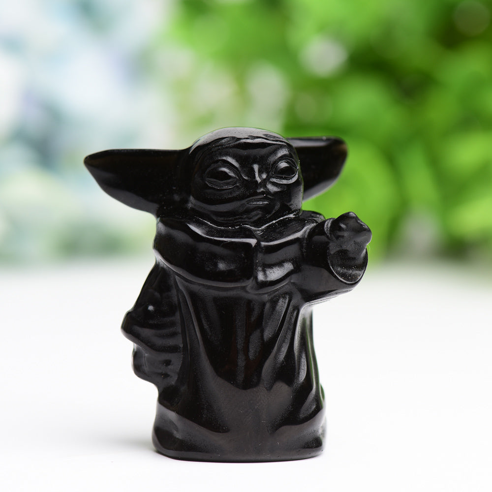 2.3" Black Obsidian Master Crystal Carving Wholesale Crystals USA