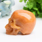 3.2" Orange Calcite Skull Crystal Carving Bulk Wholesale Wholesale Crystals USA