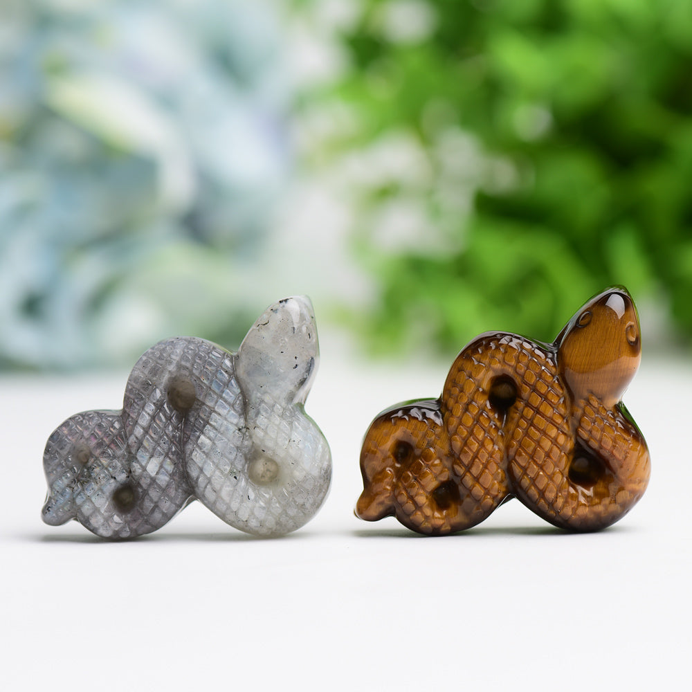 1.7" Snake crystal Carvings Wholesale Crystals USA