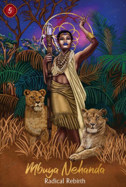 African Goddess Rising Oracle Tart Card Bulk Wholesale  Crystals USA