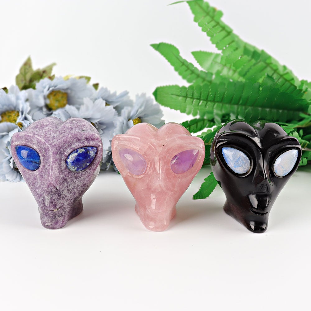 2.5" Alien Skull Crystal Carving Wholesale Crystals USA