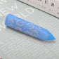 Blue Opalite Point with Laser Engraved Pattern Wholesale Crystals USA