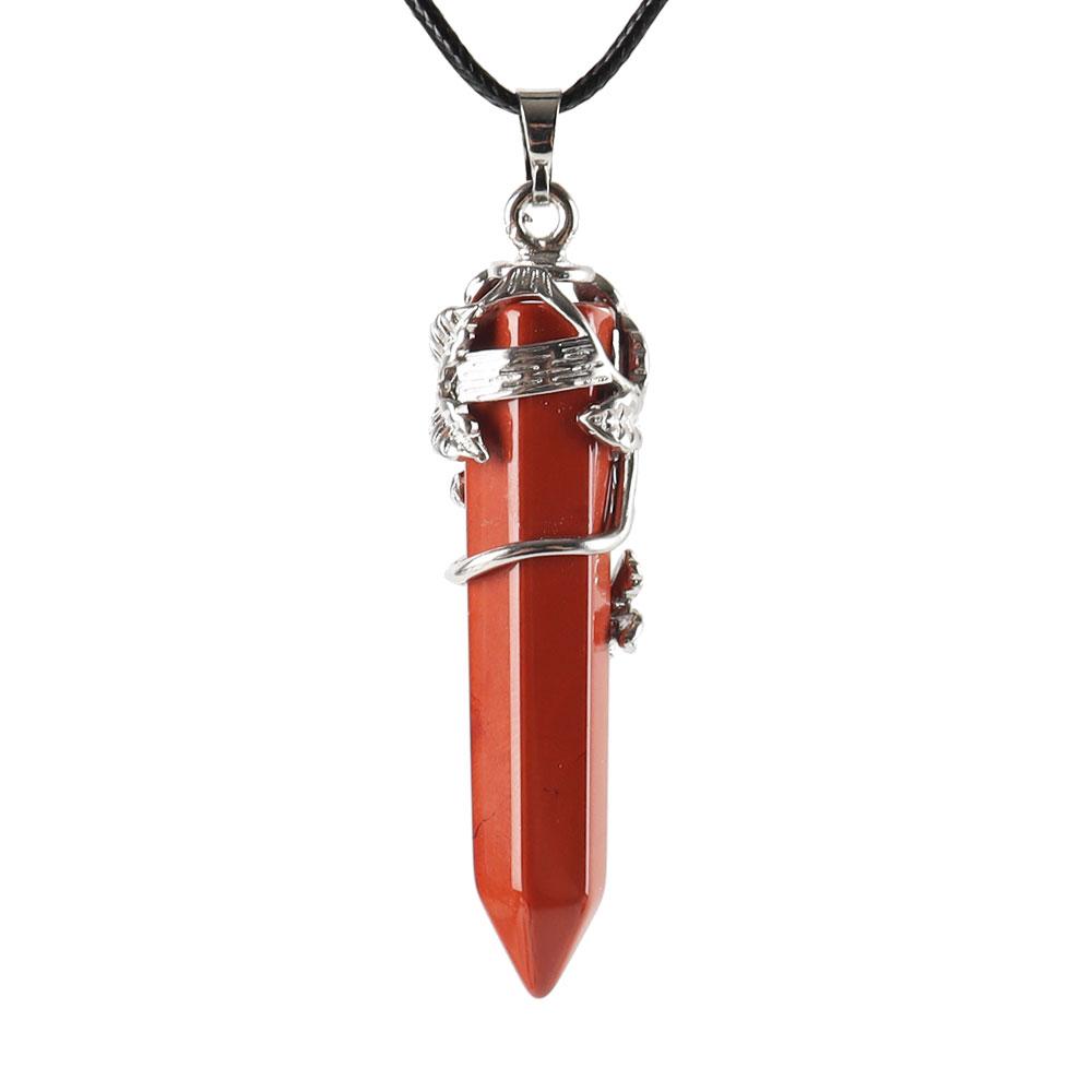 Red Jasper Point Pendant Wholesale Crystals USA