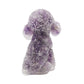 Resin Dog Figurines with Amethsyt Gravel Toy Poodle