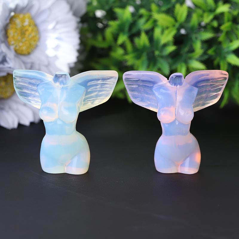 2" Crystal Model with Wings Crystal Carvings Wholesale Crystals USA