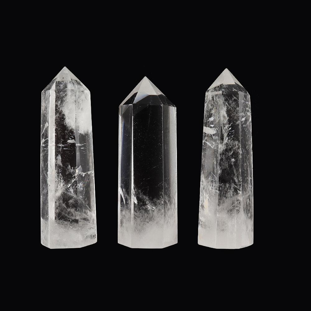 Clear Quartz Points Set of 3 Wholesale Crystals USA
