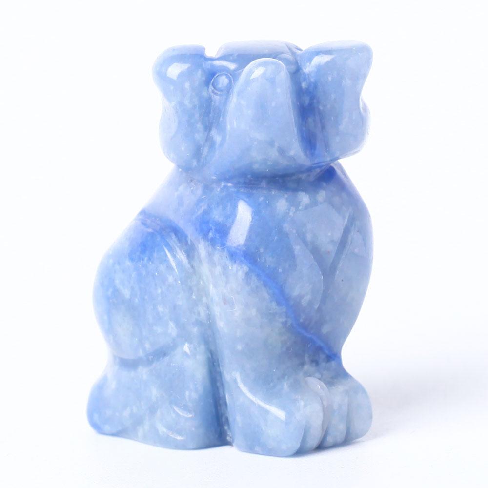 Hand Carved Polished Dog Figurine Crystal Carvings Wholesale Crystals USA