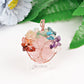 2" Chakra Tree of Life Wire Wrapped Heart Pendant Wholesale Crystals USA
