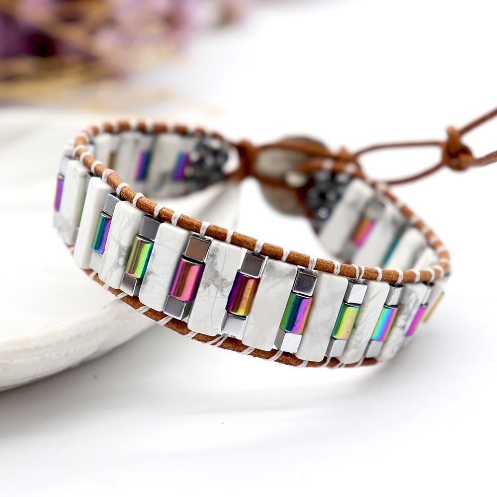 Natural Crystal Healing Bracelets Leather Wrap adjustable Bracelet Jewelry Wholesale Crystals USA