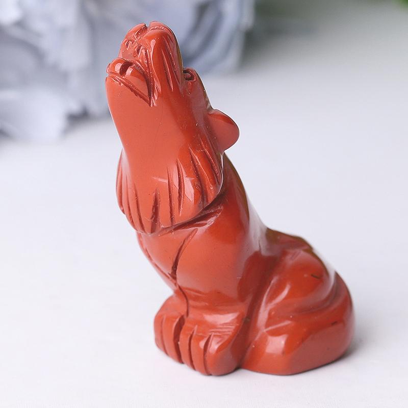 2.5" Wolf Crystal Carvings Wholesale Crystals USA