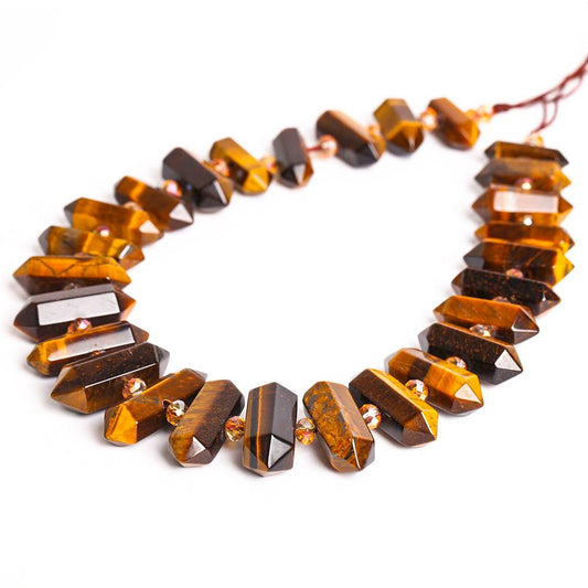 Tiger Eye Crystal Poit Chain String for DIY Wholesale Crystals USA
