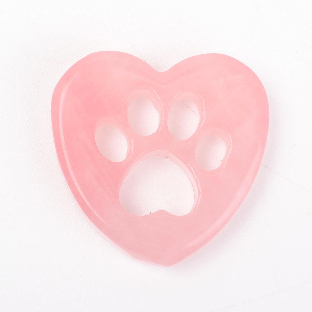 Rose Quartz Heart Shape with Claw Carving Wholesale Crystals USA