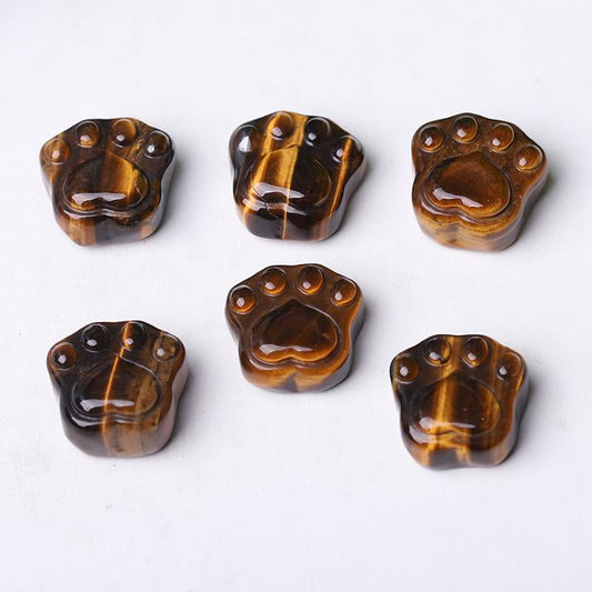 Tiger Eye 0.7" Cat Paw Crystal Carvings Wholesale Crystals USA