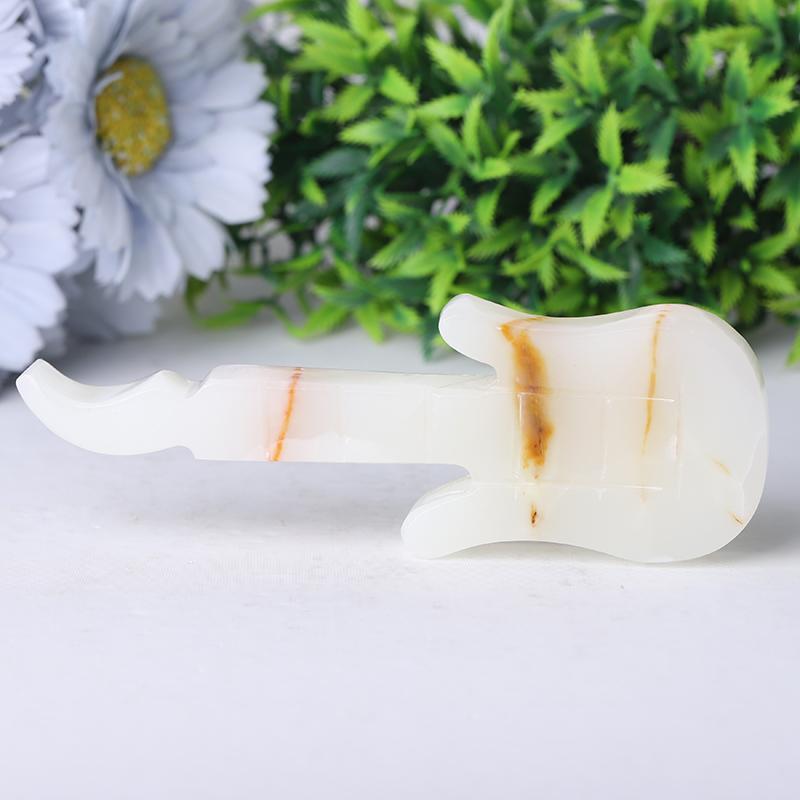 5" Afghan Jade Guitar Crystal Carvings Wholesale Crystals USA