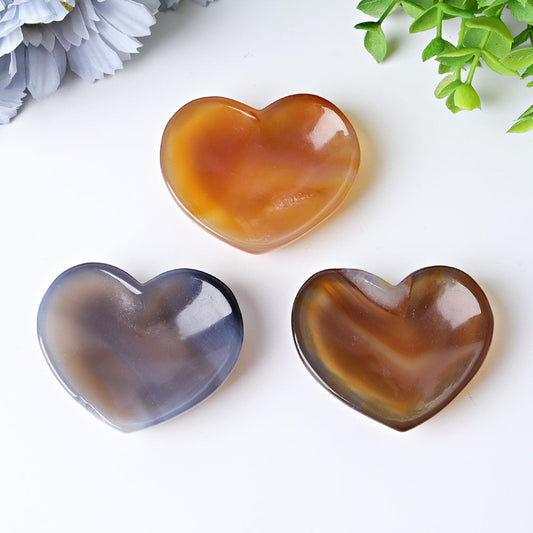 2.1" Agate Heart Shape Bowl Crystal Carvings Wholesale Crystals USA