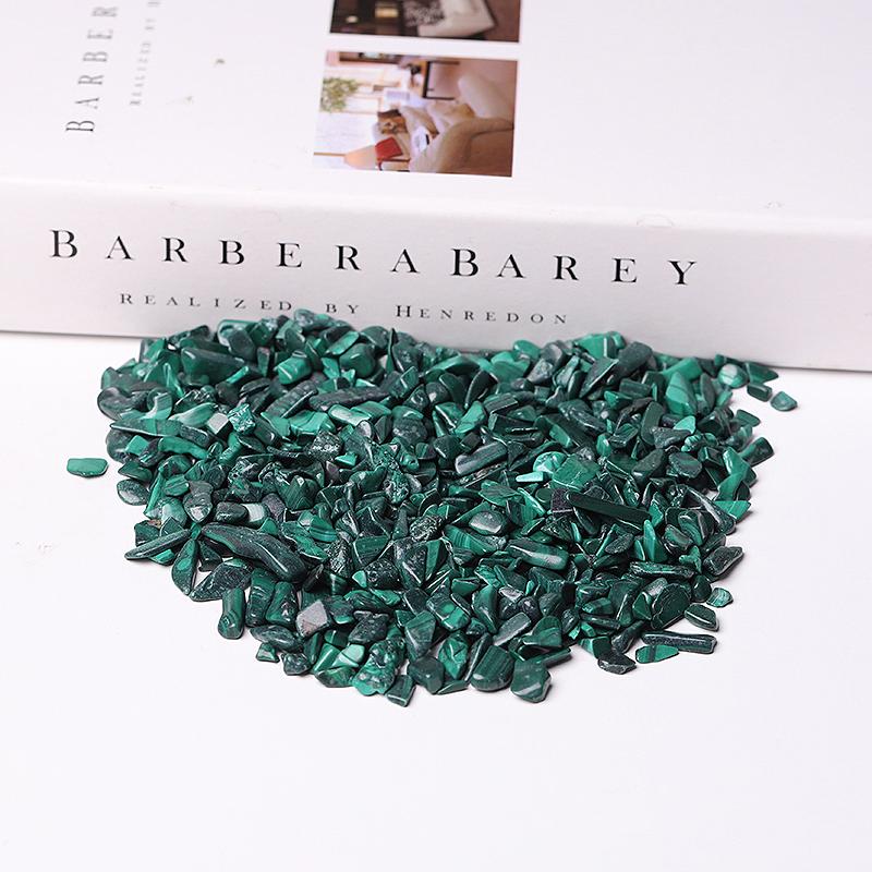 0.1kg 5-7mm Natural Malachite Chips Crystal Chips for Decoration Wholesale Crystals USA